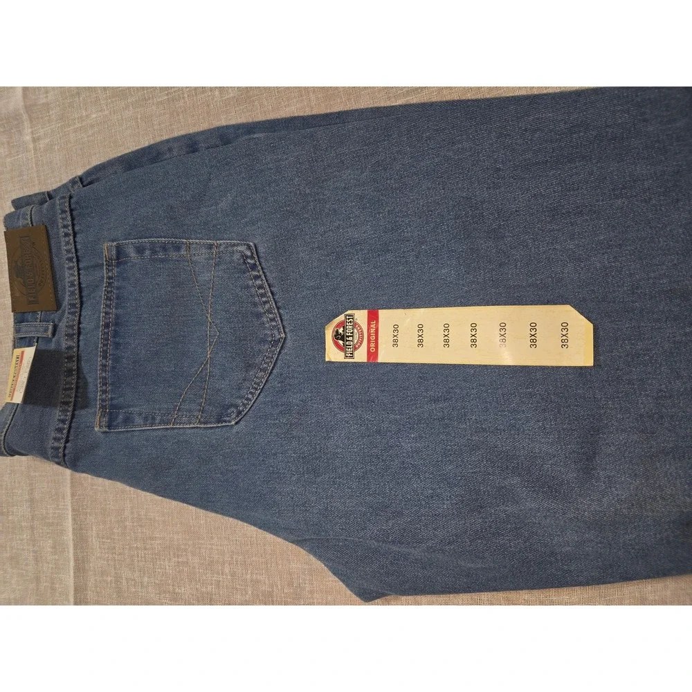 Field & Forest Mens Regular Fit Denim Jeans Stone Wash Blue 38x30 VP-10000 NWT